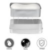 WINKIO Pack of 2 Aluminium Soap Boxes, 1 Shaving Soap
