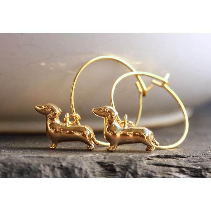 Creolen Dackel Hund Gold als außergewöhnlicher Dachshund Schmuck