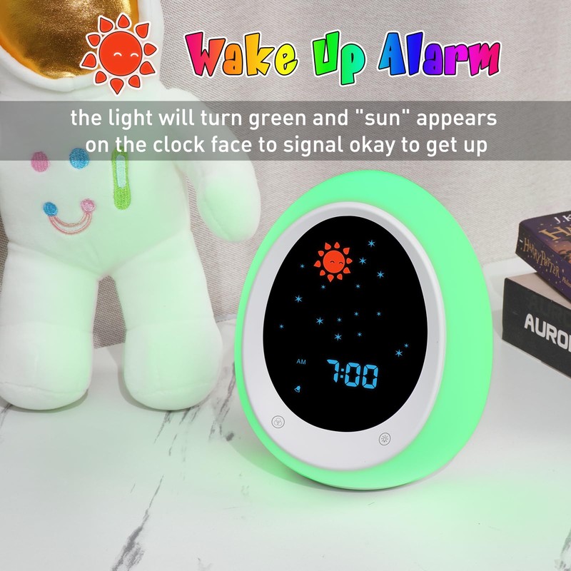 ANNNGUL Kids Alarm Clock, Grow Clock with Sun & Moon,