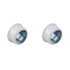 WARDROBE RAIL ROD END SUPPORTS BRACKETS SOCKET ROUND 19MM WHITE