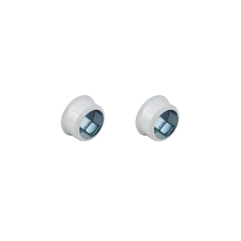 WARDROBE RAIL ROD END SUPPORTS BRACKETS SOCKET ROUND 19MM WHITE
