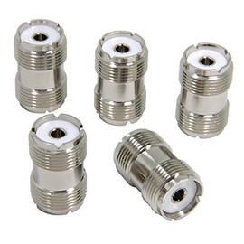 Ancable UHF PL-259 Female to UHF PL-259 Female Coaxial Adaptor Connector Coupler Joiner for CB Ham Radio Antenna Pack of 5
