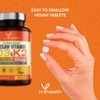 Vegan Vitamin D3 K2 Tablets High Strength & Coconut Oil