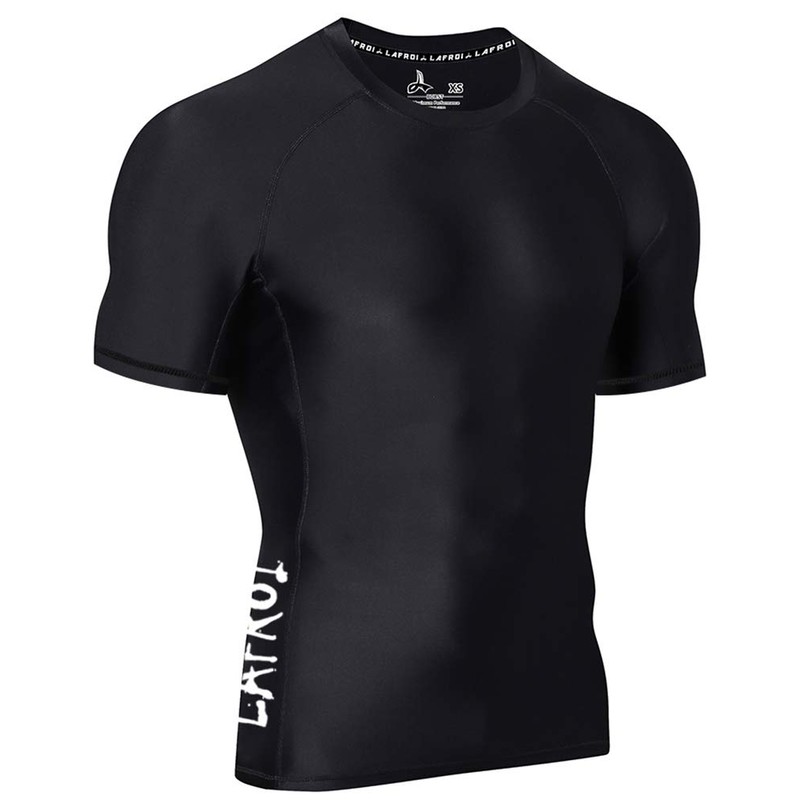 LAFROI Men's Short Sleeve UPF 50+ Baselayer Skins Compression Rash