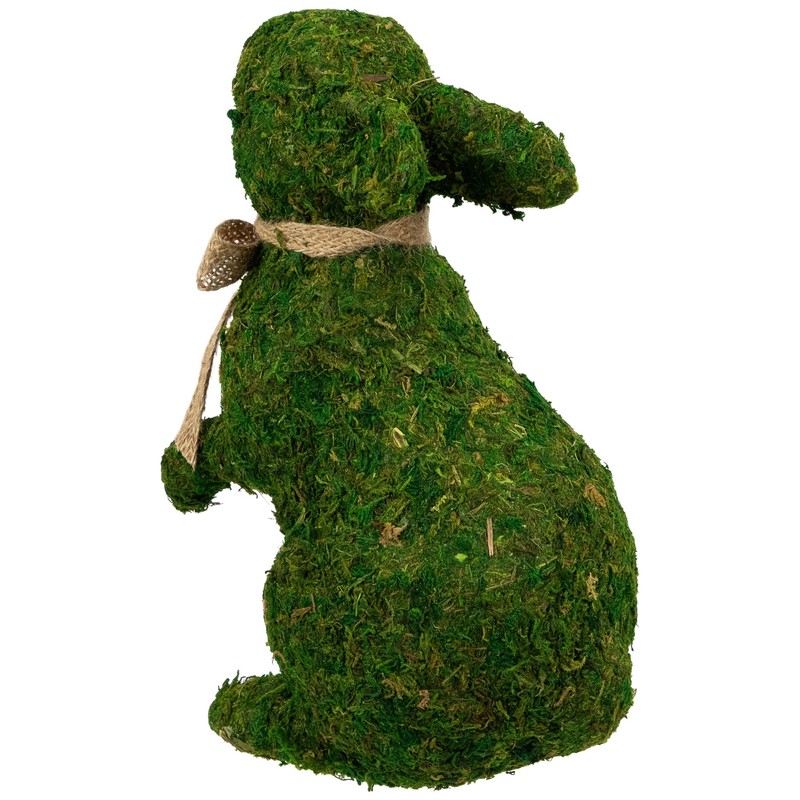 Northlight Standing Moss Easter Rabbit Figurine - 10"