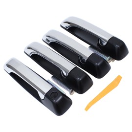 MOTOKU Front and Rear Driver and Passenger Side Exterior Door Handle Chrome for Ram 1500 2500 3500 4500 5500 2010-2018