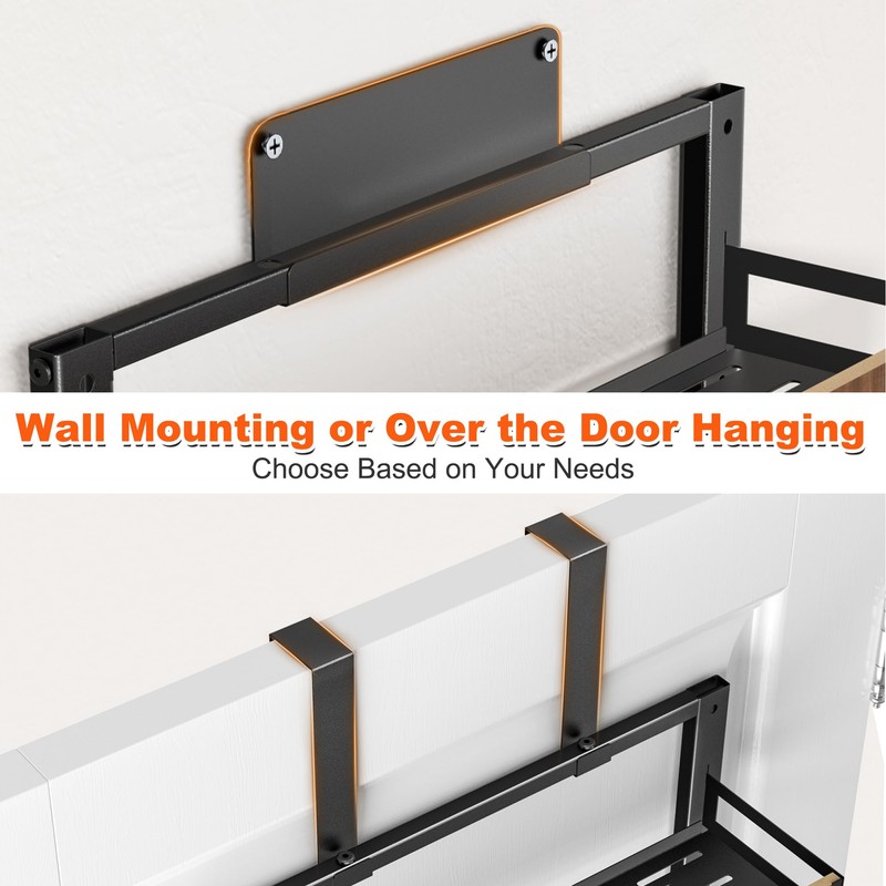 Aquzee Heavy Duty Pantry Door Organizer, 6-Tier Over the Door