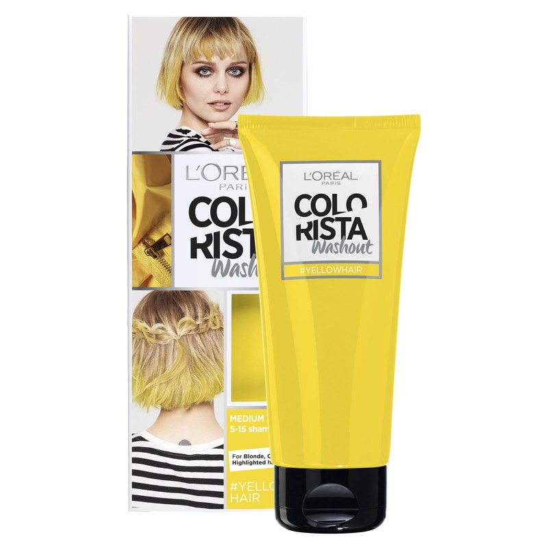L'Oreal Paris Colorista Washout Yellow Neon Semi-Permanent Hair Dye 80ml
