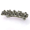 Decorative Hair Clip Flowers Rhinestone Crystal Hair Barrette, Black