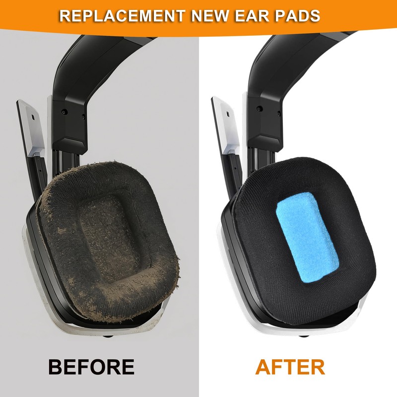 Replacement A20 Velour Ear Pads and Microphone Foam Cover Ear