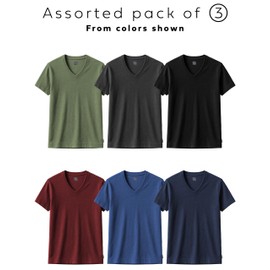 Andrew Scott Executive Soft V Neck Color T Shirts |Premium Fabric Modern Fit Sport Tops | Multi Colors & Packs