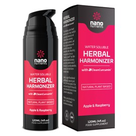 Herbal Harmonizer with CleanCurcumin(TM) - Multi Botanical Antioxidants Supplement - Water Soluble - Nano Curcumin - Holistic Wellness Defender - Healthy Drink Mix (4 fl.oz, Apple and Raspberry)