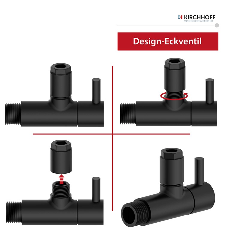 KIRCHHOFF Design Universal Angle Valve with Quick Release Angle Control