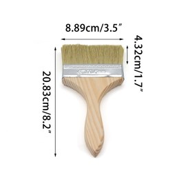 Boguish 4 Inch Paint Brush Synthetic Bristle with Wood Handle for Wall Treatment