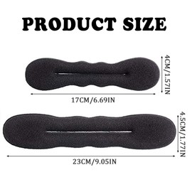 WERIGONI 4 Pack Magic Bun, Bobby Clip Sponge Clip Hairstyle Donut Bun Flexible Reusable Bun Curler for Updo Hairstyles, Ballet Bun