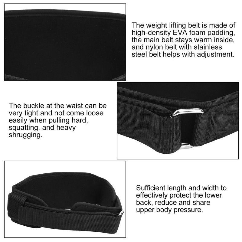 Nylon Weight Lifting Belt Fitness Strength Squat Training Bodybuilding Waist