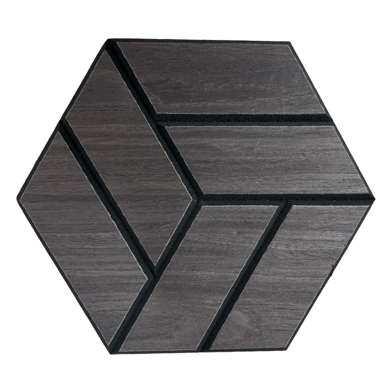 New Motifs Hexagon 3D Wood Veneer Honeycomb Cutout for Wall