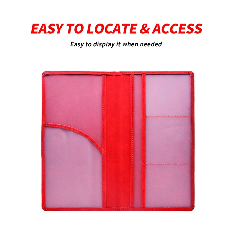 ZYHW Car Registration and Insurance Card Holder - Vehicle Glove