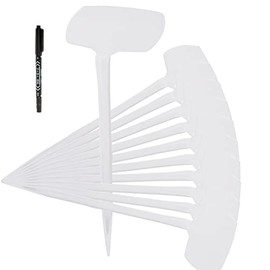 Extra Large Plant Labels, 14.1'' Tall Garden Markers for Plants Outdoor Waterproof T-Type Tags, Plastic Garden Labels for Herbs, Flowers, Vegetable, Seedlings with a Marker Pen (12PCS)