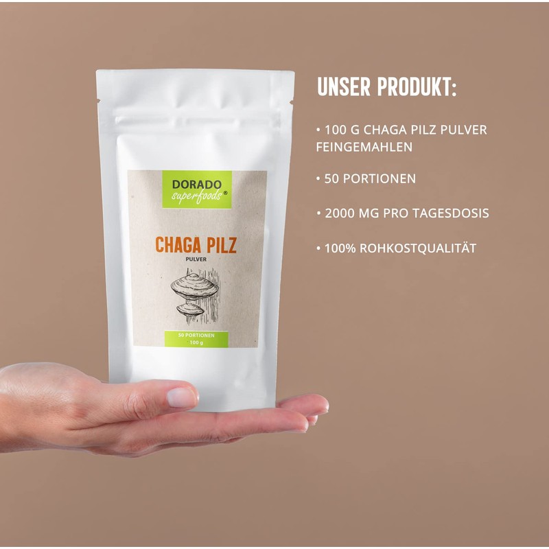 Chaga Mushroom Powder 100 g | Finely Ground from Wild