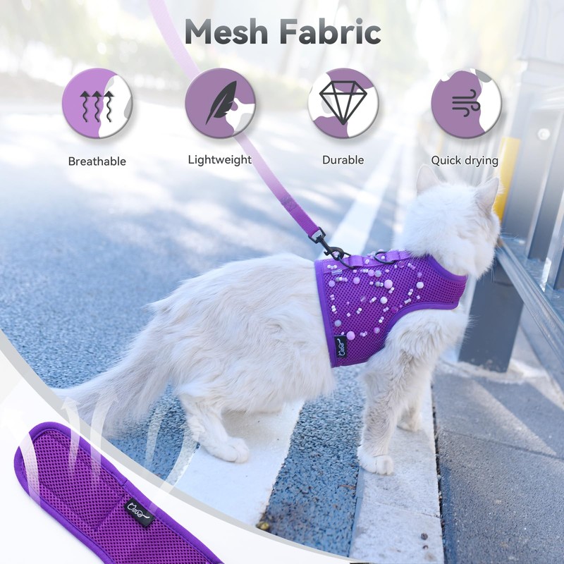 Yizhi Miaow Cat Harness and Leash for Walking Escape Proof