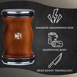 New Genflo Rolling Knife Sharpener Kit with Diamond Discs, Multi Angle Magnetic Knife Sharpener Roller Tool for Kitchen and Pocket Knives Diamond&Ceramic Knife Sharpening System Set