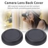 2PCS Lens Rear Caps ABS Plastic Snap On Lens Back