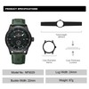 NAVIFORCE Sport Watches for Men Leather Band Waterproof Quartz Analog