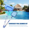 Pool Skimmer Net with Telescopic Pole Removal Leaf Rake Swimming