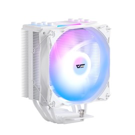 darkFlash Z4Pro Mist CPU Cooler, 120mm Single-Tower, TDP 200W, 4×Ф6mm Heatpipes, ARGB PWM PC Fans, CPU Air Cooler Compatible with Intel LGA115x/12xx/17xx; AMD AM4/AM5, 155mm in Height(White)