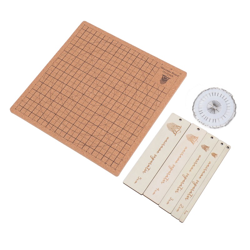Macrame Board 11.8x11.8inch Reusable Grids Double Sided Macrame Braiding Board
