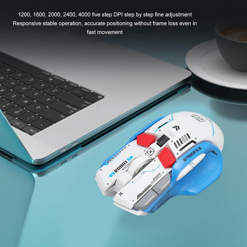Heayzoki Ratón Bluetooth para Juegos, Tri Mode 2.4G Ratón Bluetooth