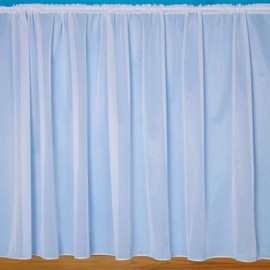 John Aird Denise - Plain White Net Curtain With Weighted Base - Width Sold By The Metre Drop: 60" (152cm)