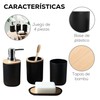 FSY FASILYT Set 4 Accesorios de Baño | Juego Organizador