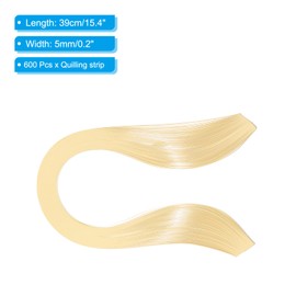 PATIKIL Quilling Strips Paper 600pcs 5mm 39cm Origami Paper Quilling Kits for Art DIY Hand Craft Christmas, Beige