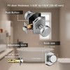 STARPY Interior Pismo Doorknobs for Bath & Bedroom, Brushed Nickel