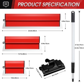 suokoun 40 Inch Drywall Skimming Blade, 0.38mm Stainless Steel Blade, Drywall Knife for Drywall/Plaster/Wallboard
