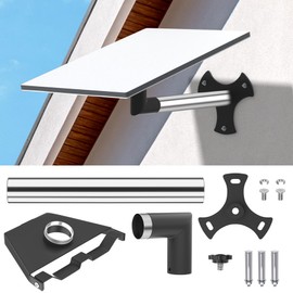 FOVYNA Starlink Gen 3 Wall Mount with Pipe Adapter Pole Roof Mount with 1.3 FT Short Stainless Steel Pipe Compatible with Starlink Standard V3 Dish