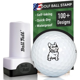 Ball Tatt - French Bulldog Golf Ball Stamp, Golf Ball Stamper, Self-Inking Golf Ball Stamp Markers, Reusable Golf Ball Marking Tool to Identify Golf Balls, Golfer Gift Golfing Accessories