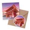1 x Greeting Card & 10 cm Round Sticker Set