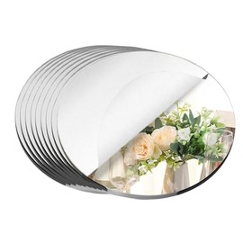 Espejos redondos gruesos para centros de mesa para mesas, bandejas redondas para espejos para centros de mesa, aniversario de boda, Navidad, San Valentín, Navidad, fiestas de Navidad. (9, 8 pulgadas