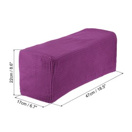 sourcing map 2pcs Stretch Armrest Covers for Chairs/Sofas, Couch Arm Covers with Twist Pin, Furniture Protector Slipcovers for Sofa Chair Recliner Purple