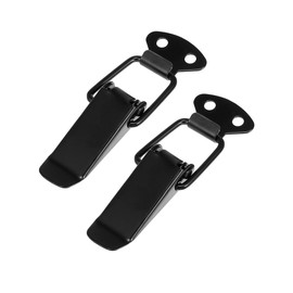 REPAIROCK Universal Car Bumper Security Hook Lock Clips Quick Release Hook Clips for Car Trunk Quick Release Fasteners for Trunk Bumpers Fenders Black 80x28mm 2pcs Auto Replacement Parts