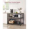 VASAGLE Kitchen Island with 3 Shelves, 47.2 Inches Width Kitchen