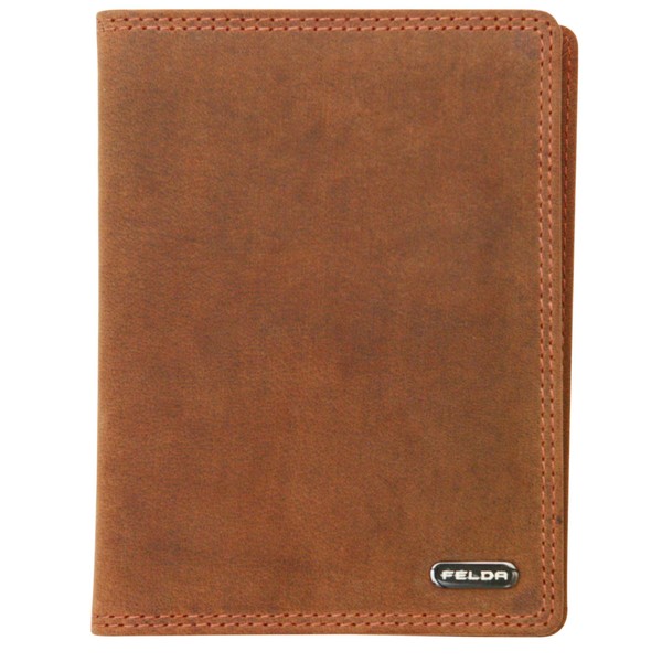 FELDA Genuine Leather Passport Holder - RFID Protection and Multiple