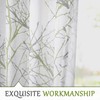 FMFUNCTEX Linen Semi Sheer Curtains for Bedroom, Sage Green White