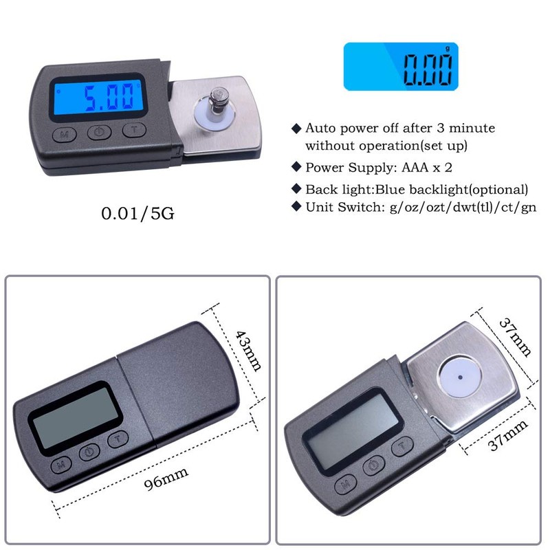 3T6B Digital Tonearm Scale, Digital Turntable Stylus Force Scale Gauge