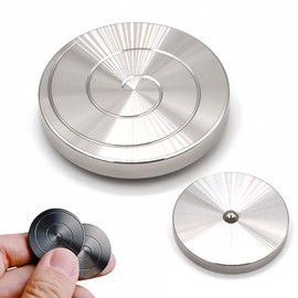 Kinetic Desk Spinning Toy - Metal Coin Fidget Spinners - Fidget Toys Adults - Finger Spinning Desk Toys for Office, Precision-Machined Metal Fingertip EDC Coin Toy for Stress Anxiety Relief (Silver)