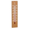 TFA Dostmann Analogue Indoor-Outdoor-Thermometer made of oak 12.1054,