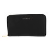 COCCINELLE Metallic Soft Zip Wallet Grainy Leather Black, black